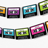 80's Retro Garland Banner - 15 Pc