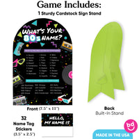 80s Retro What's Your Name Party Game