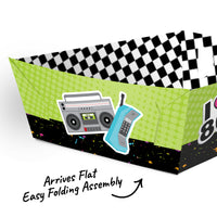 80s Retro Paper Food Trays - 12 Ct