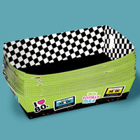 80s Retro Paper Food Trays - 12 Ct