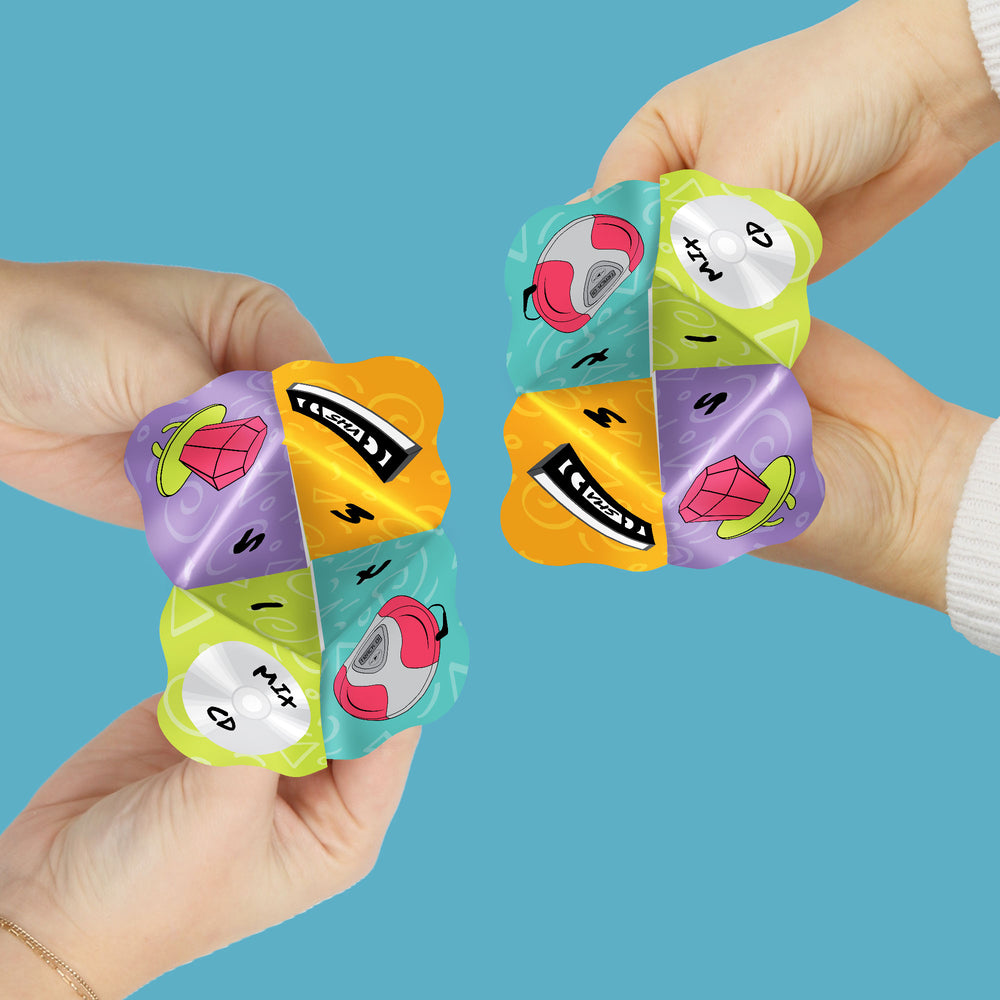 90’s Throwback - 1990s Party Cootie Catcher Game - Truth or Dare Fortune Tellers - Set of 12