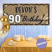 90th birthday dessert table backdrop display