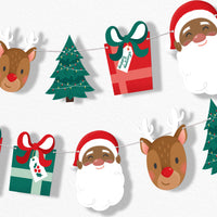 Jolly Santa Garland Banner - 15 Pc