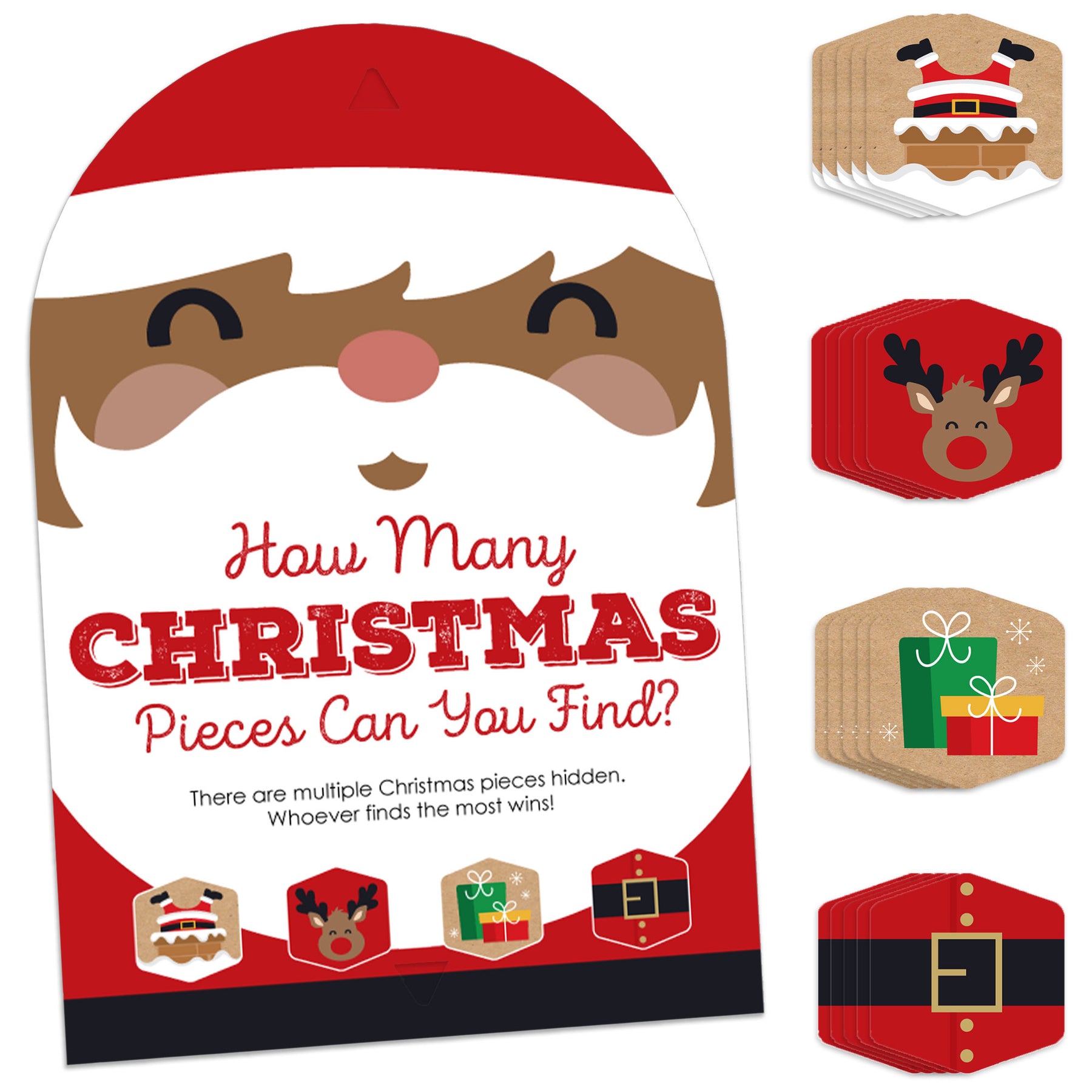 Jolly Santa Claus - Christmas Party Scavenger Hunt - 1 Stand and 48 Game Pieces - Hide and Find Game | BigDotOfHappiness.com – Big Dot of Happiness LLC jolly-santa-claus-christmas-party-scavenger-hunt-1-stand-and-48-game-pieces-hide-and-find-game-bigdotofhappiness-com-big-dot-of-happiness-llc