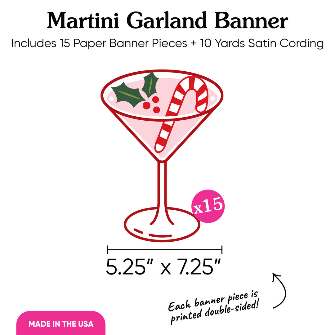 A Tini Bit Merry Garland Banner - 15 Pc