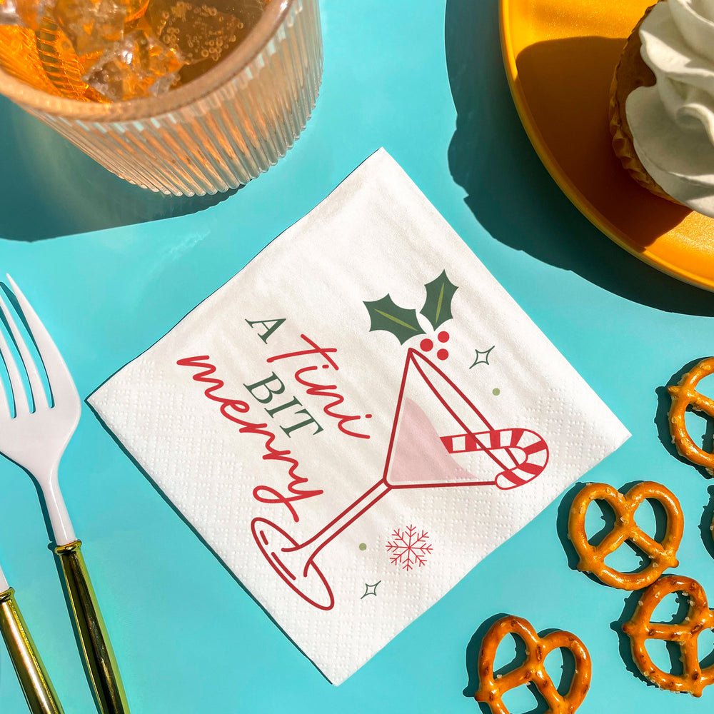 Napkins - A Tini Bit Merry - 24 Ct