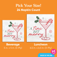 Napkins - A Tini Bit Merry - 24 Ct