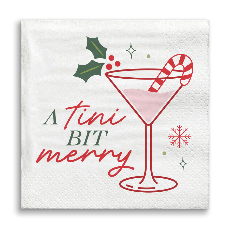 Napkins - A Tini Bit Merry - 24 Ct