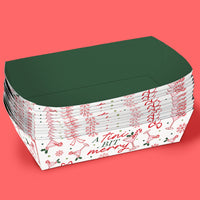 A Tini Bit Merry Paper Food Trays - 12 Ct