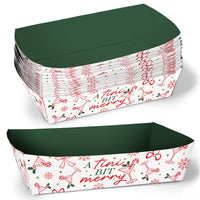 A Tini Bit Merry Paper Food Trays - 12 Ct