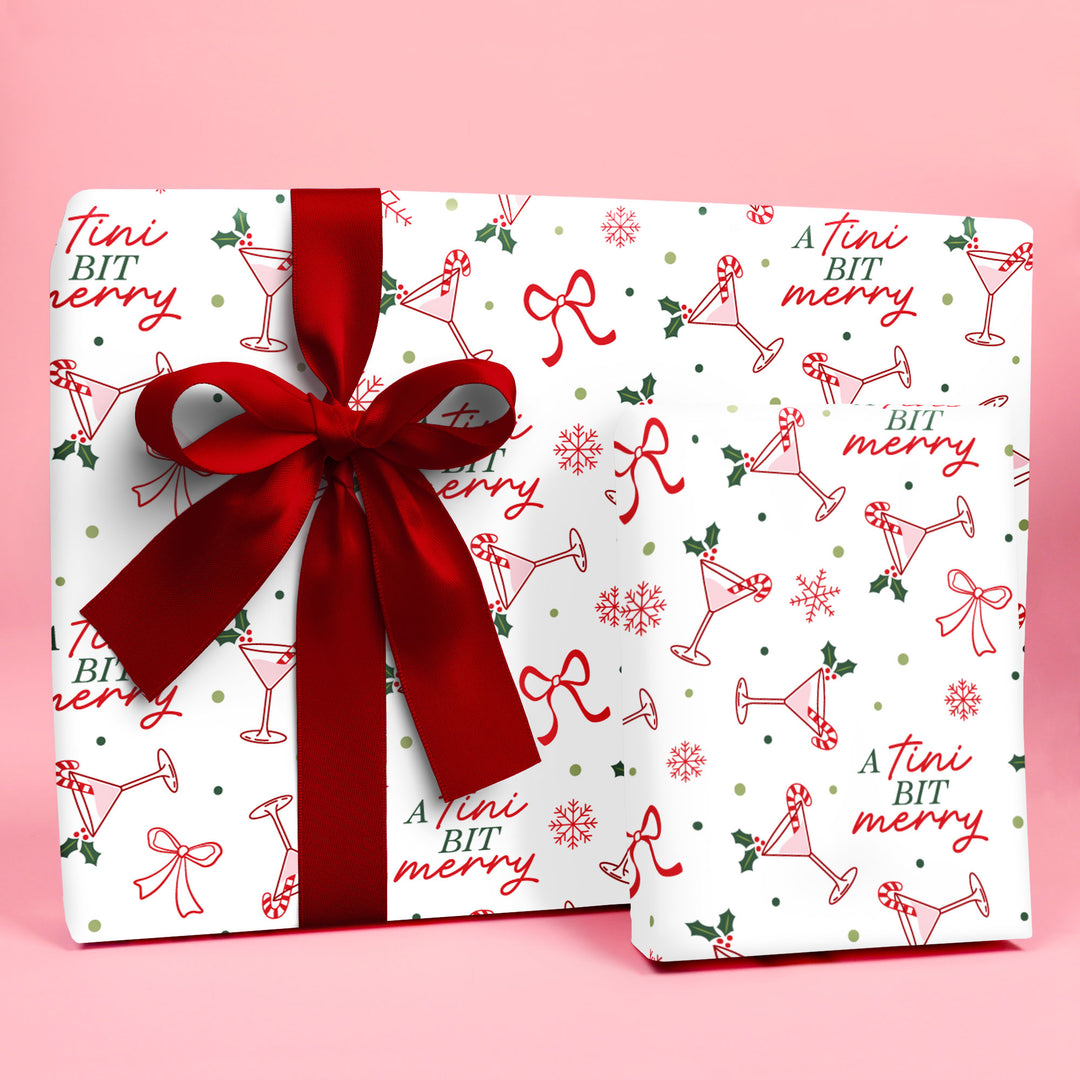 A Tini Bit Merry Martini - Wrapping Paper