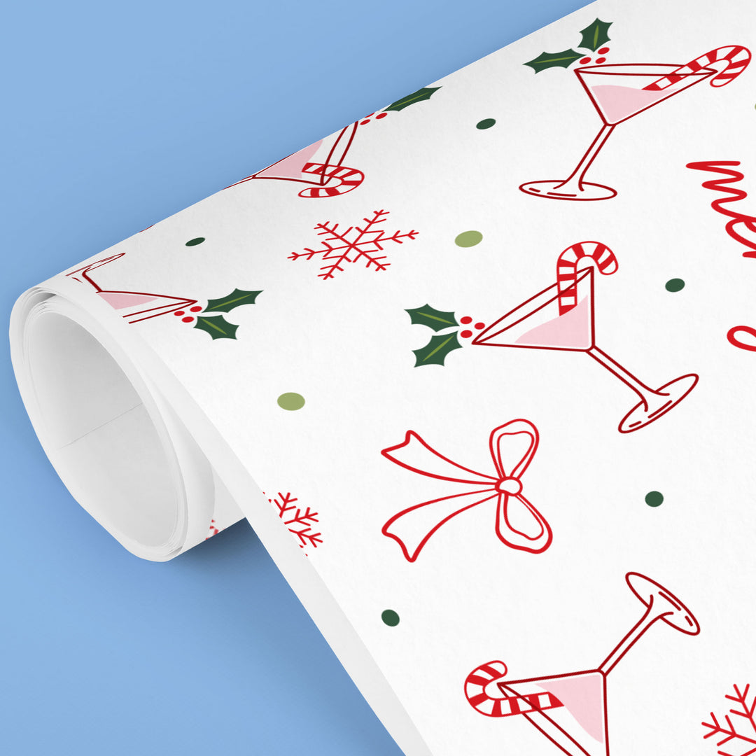 A Tini Bit Merry Martini - Wrapping Paper