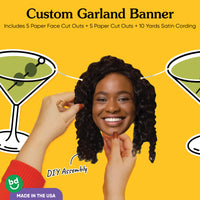 Custom Face Martini Garland Banner