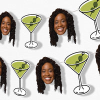 Custom Face Martini Garland Banner