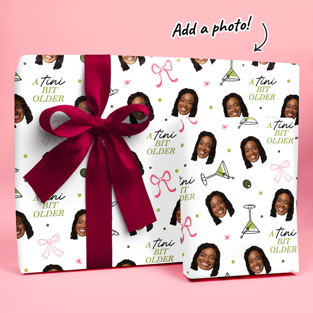 Custom Face A Tini Bit Older Wrapping Paper