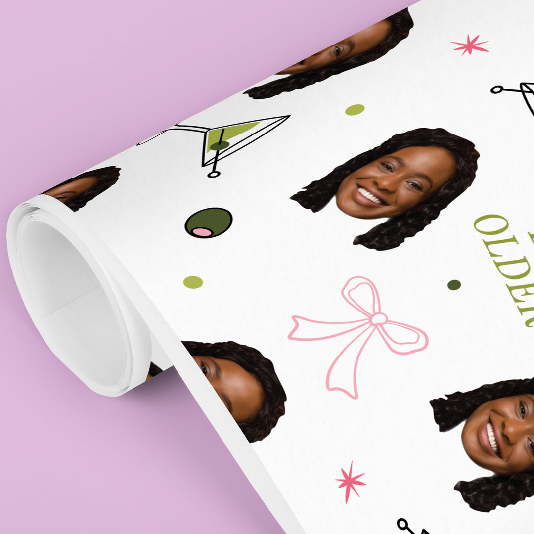 Custom Face A Tini Bit Older Wrapping Paper