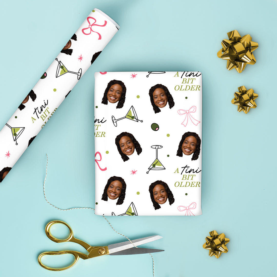 Custom Face A Tini Bit Older Wrapping Paper