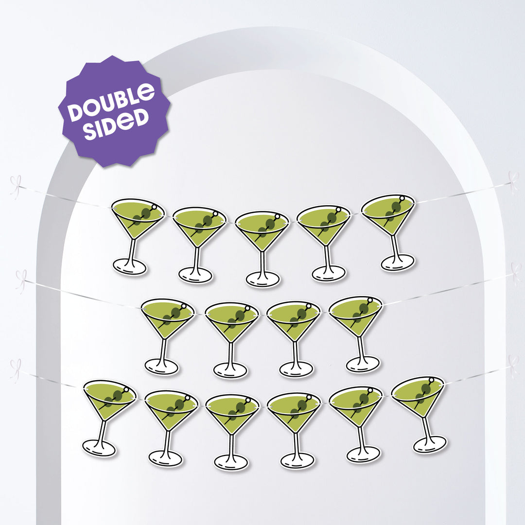 Martini Garland Banner - 15 Pc