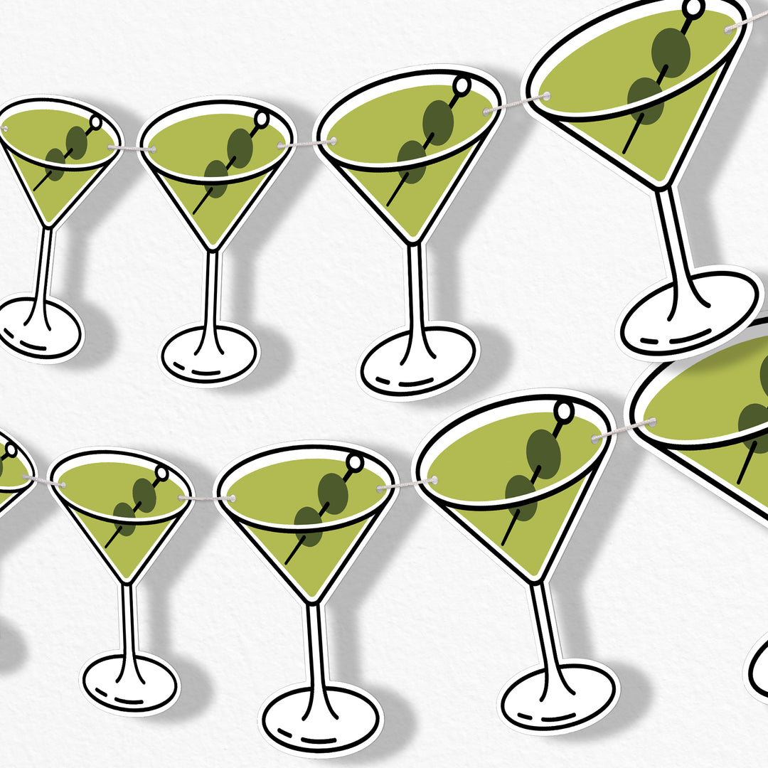 Martini Garland Banner - 15 Pc
