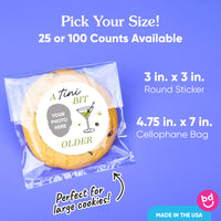 Custom Face Stickers & Clear Cookie Bags - A Tini Bit Older