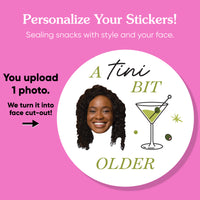 Custom Face Stickers & Clear Cookie Bags - A Tini Bit Older
