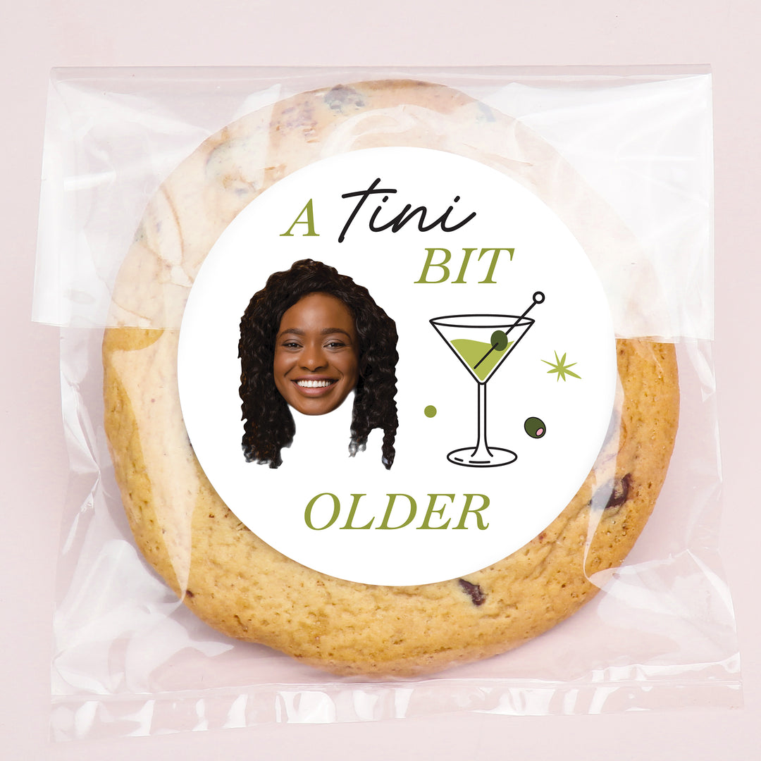 Custom Face Stickers & Clear Cookie Bags - A Tini Bit Older