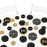 Adult 100th Birthday - Gold - Birthday Party Giant Circle Confetti - Party Decorations - Large Confetti 27 Count