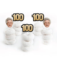 Custom Fun Face 100th Birthday Treat Picks - 24 Ct