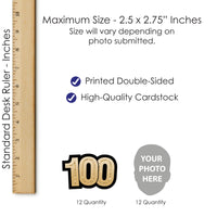Custom Fun Face 100th Birthday Treat Picks - 24 Ct