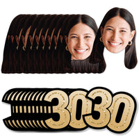 Custom 30th birthday fun face mini cutouts party decorations