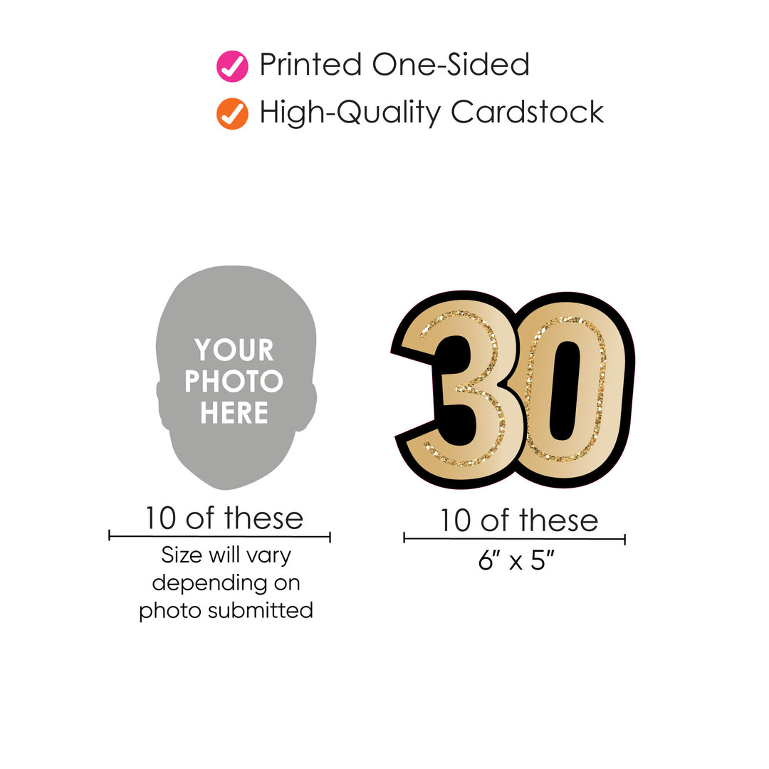 30 number cutouts sized 6 x 5 inches printed on cardstock