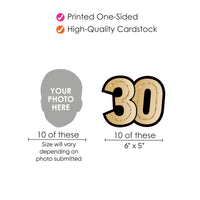 30 number cutouts sized 6 x 5 inches printed on cardstock