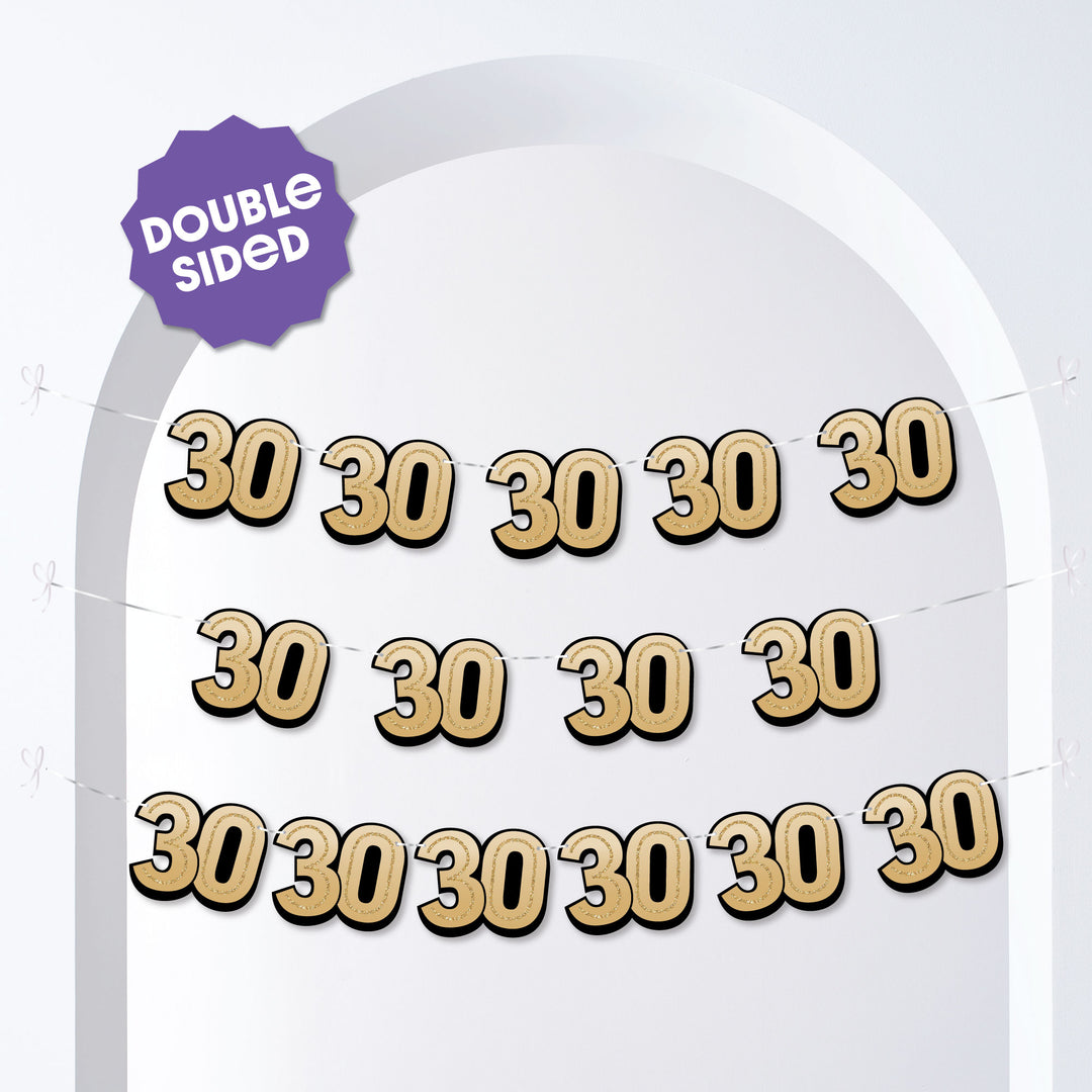 30th Birthday Garland Banner - 15 Pc