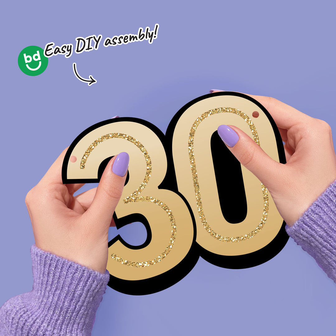 30th Birthday Garland Banner - 15 Pc
