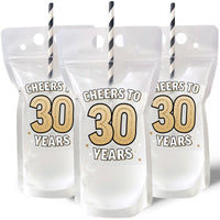 Drink Pouches - 30th Birthday - 12 Ct