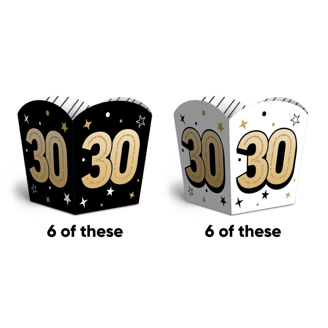 30th Birthday Treat Boxes - 12 Ct