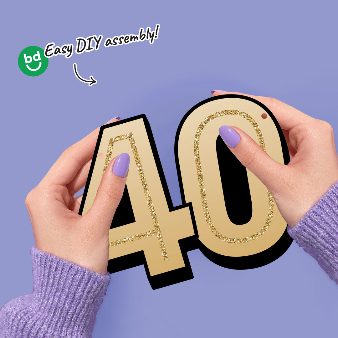 40th Birthday Garland Banner - 15 Pc