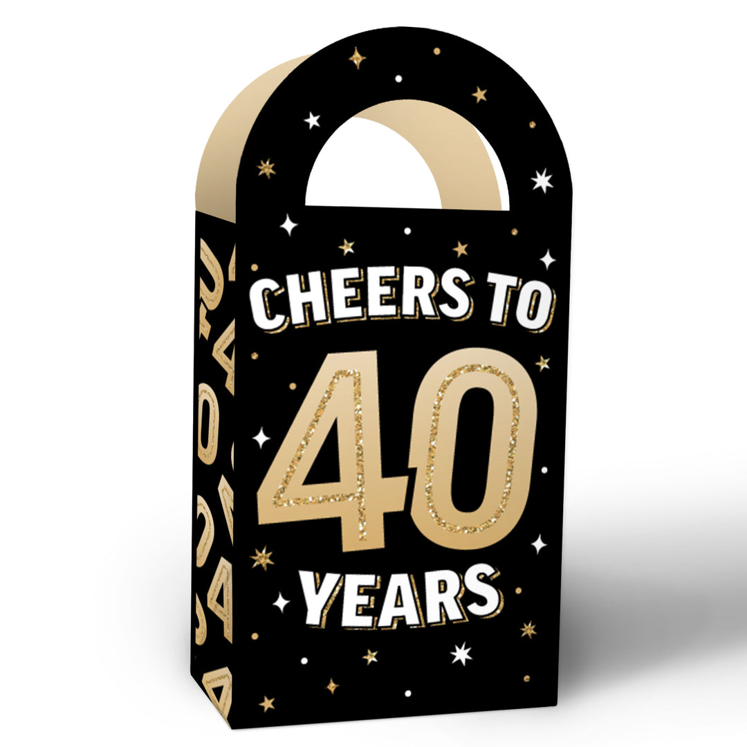 40th Birthday Paper Favor Bags - 12 Ct