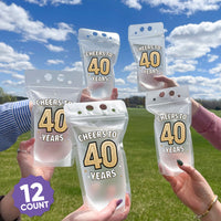 Drink Pouches - 40th Birthday - 12 Ct