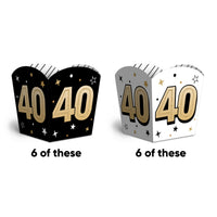 40th Birthday Treat Boxes - 12 Ct