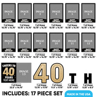 Custom Photo 40th Birthday Party Yard Sign Set