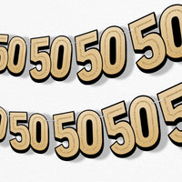 50th Birthday Garland Banner - 15 Pc