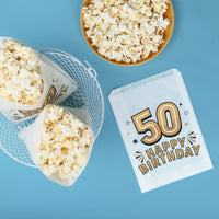 Paper Treat Bags - 50th Birthday - 25 Ct