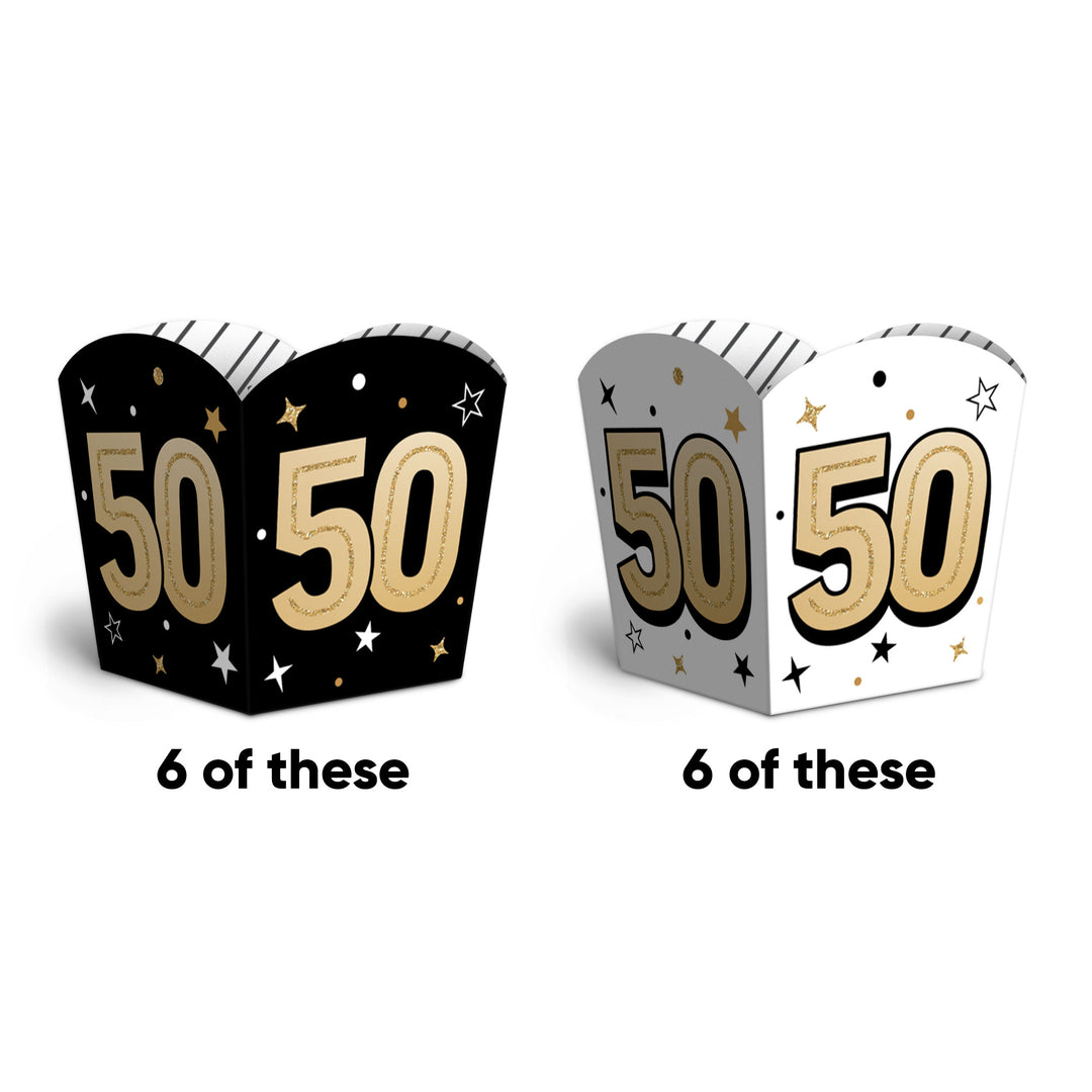50th Birthday Treat Boxes - 12 Ct