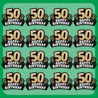50th Birthday Paper Headbands - 16 Ct