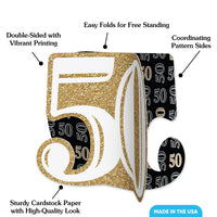50th Birthday 3D Centerpieces - 8 Ct