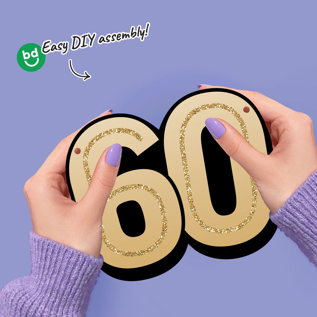 60th Birthday Garland Banner - 15 Pc