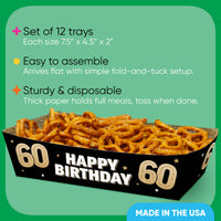 60th Birthday Party Paper Food Trays