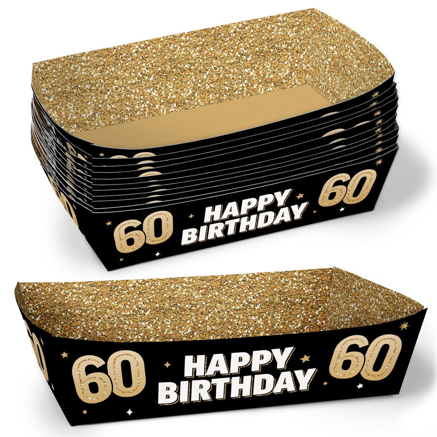 60th Birthday Party Paper Food Trays