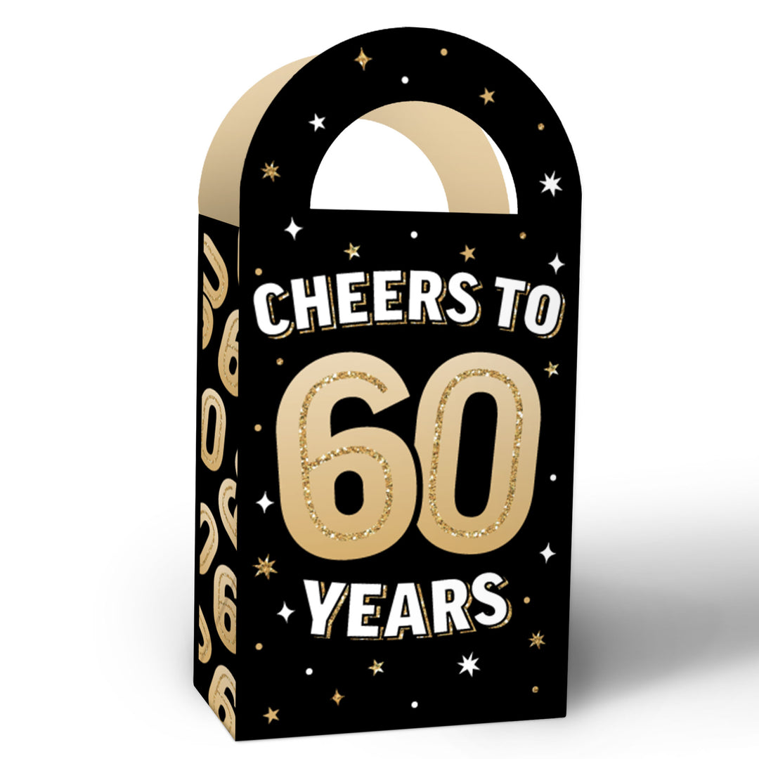 60th Birthday Paper Favor Bags - 12 Ct